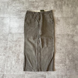 50-60s フレンチワーク コットンピケ グレー パンツ W34