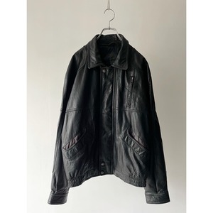 -CRICKETEER- 2tone leather jacket