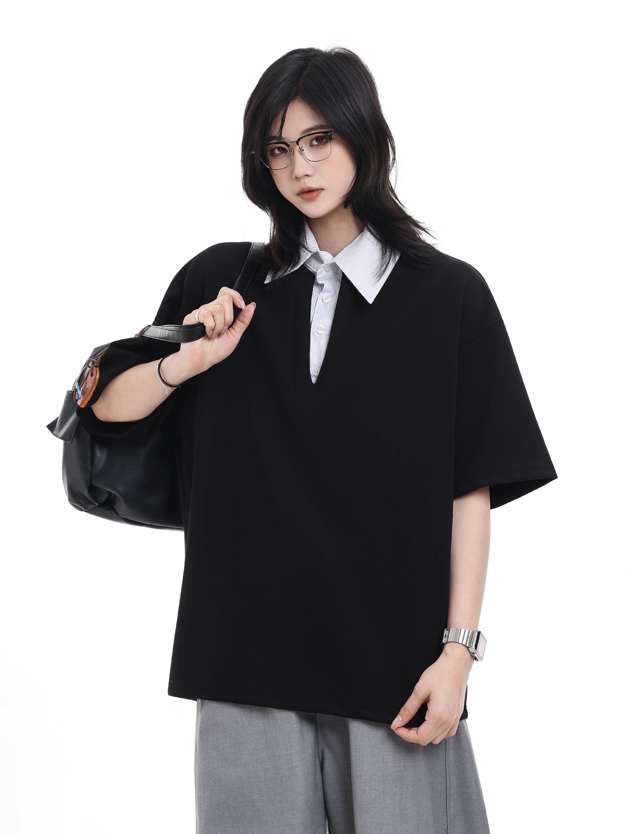 レイヤードカラー Tシャツ / Layered Collar T-shirt