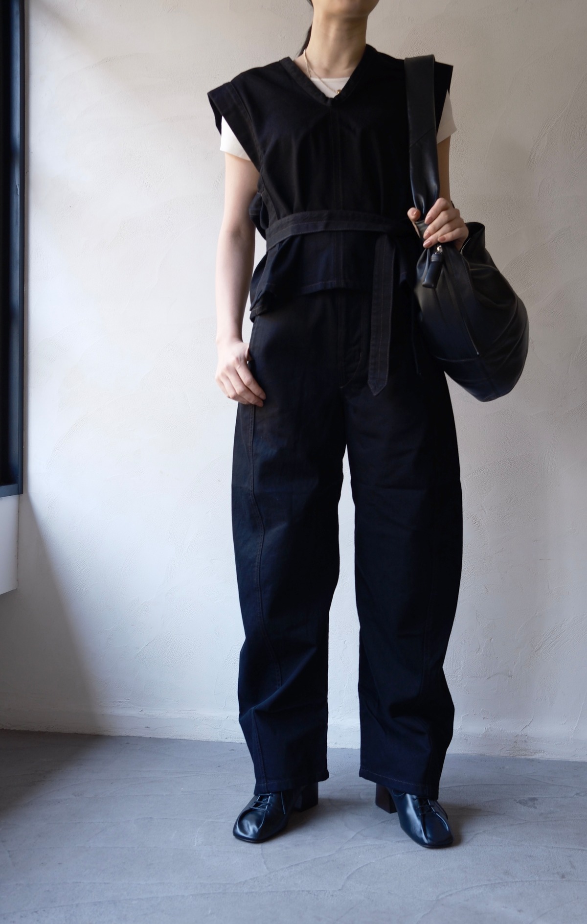LEMAIRE / TWISTED BELTED PANTS -BLACK- | LA VILLA ROUGE
