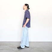 OLD JOE / ORIGINAL PRINTED OPEN COLLAR SHIRTS (Square Dot) Short-sleeve