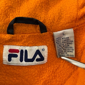 【FILA】80s ナイロンジャケット 刺繍ロゴ ゆるだぼ オーバーサイズ アウター US古着