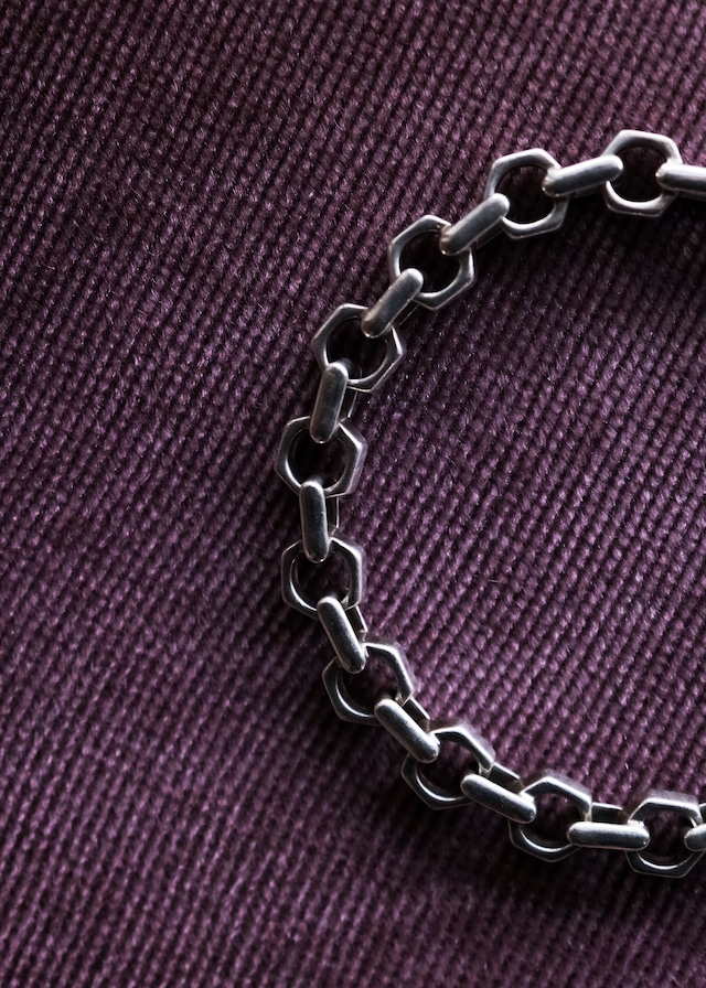 80's British vintage hexagon chain bracelet