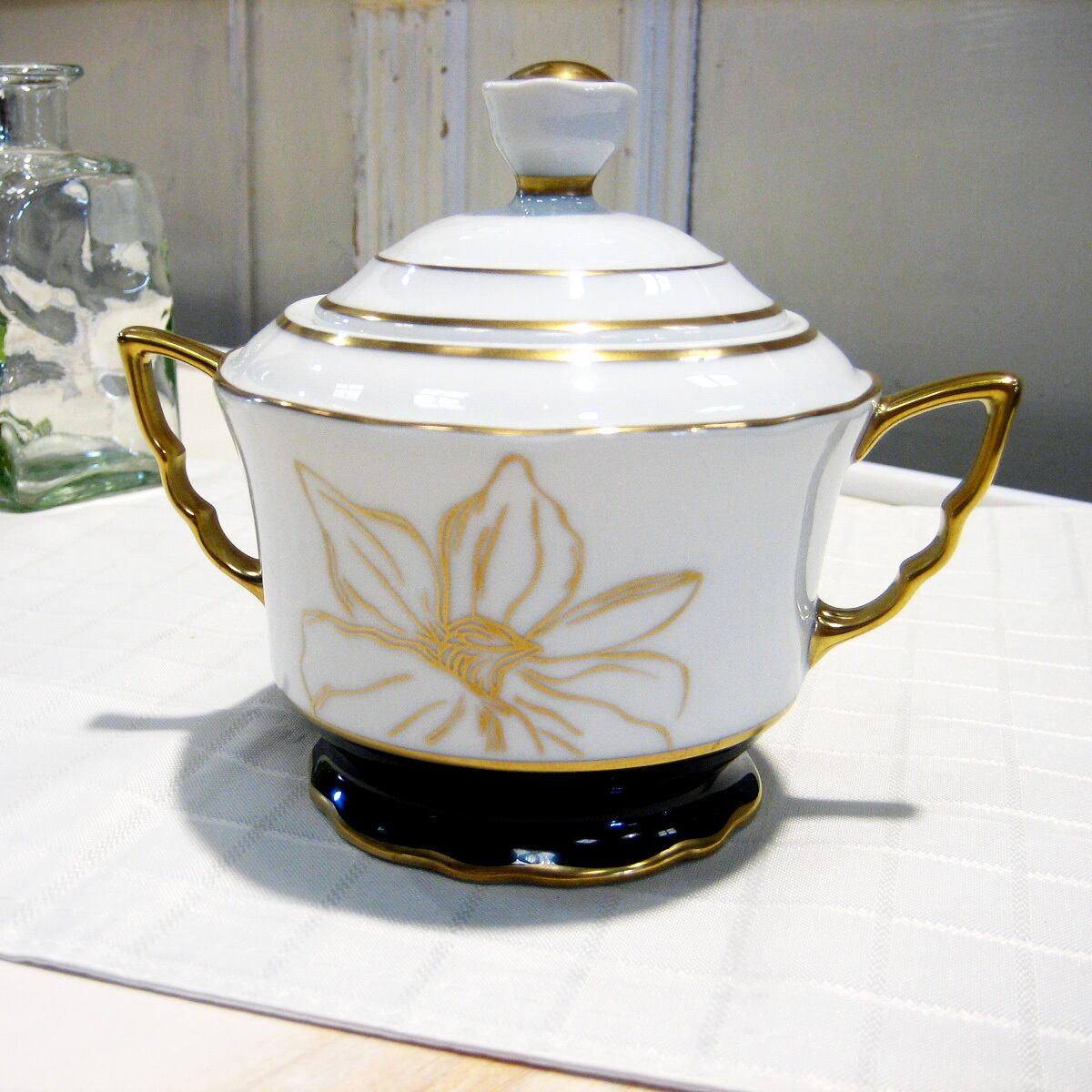 ハンガリー陶磁器　ジョルナイZsolnay　ポンパドールPompadour　大皿 ジョルナイ ポンパドール3 ティーシュガーポット | BROCANTE MOMO