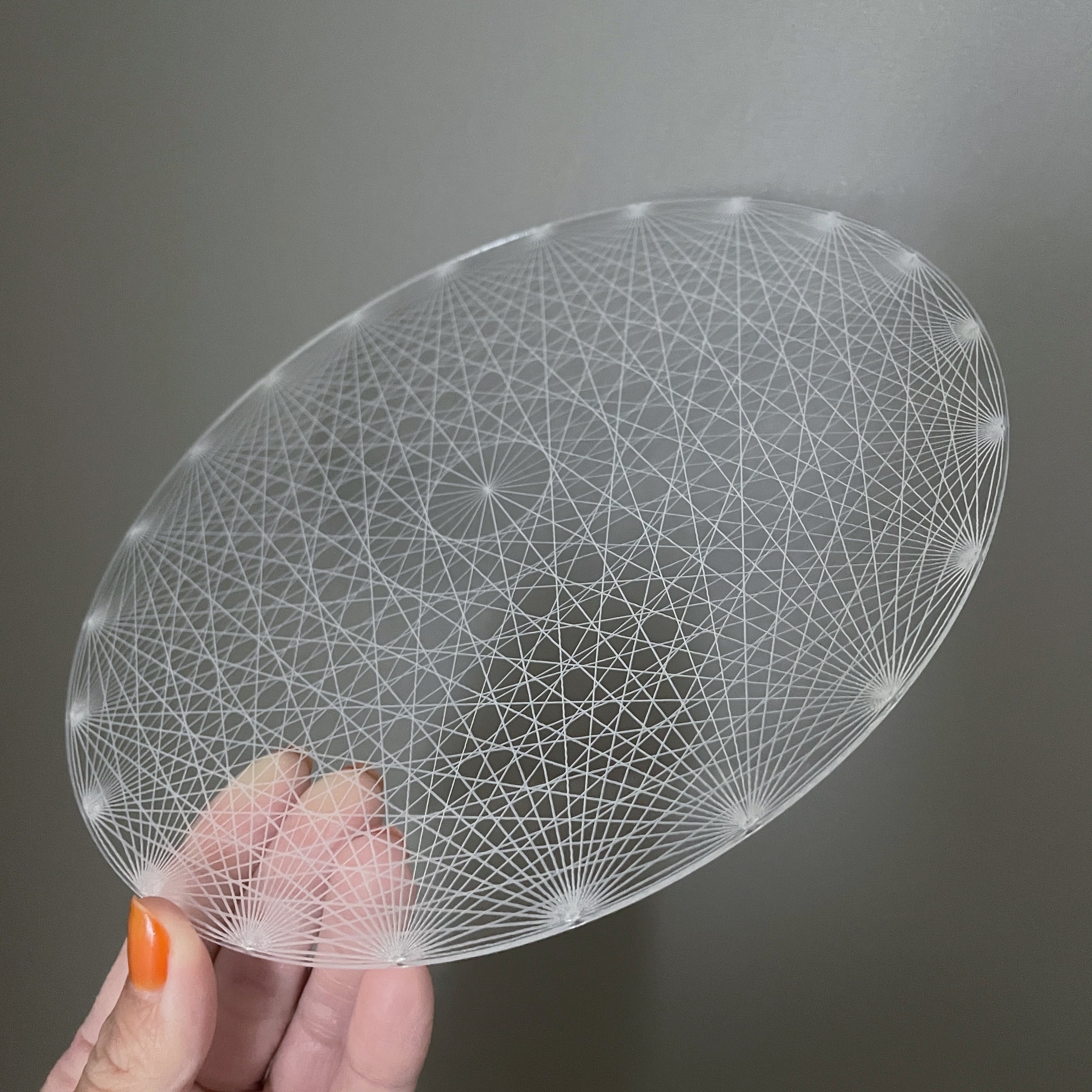 20cm】22ポイント神聖幾何学◇クリスタルグリッド アクリルプレート