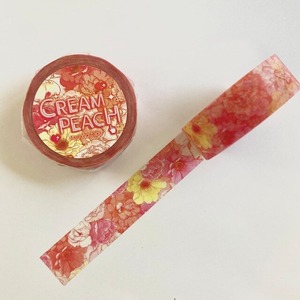 CP38 cream peach 【Rudia garden C coral】 マスキングテープ 1.5cmx10m