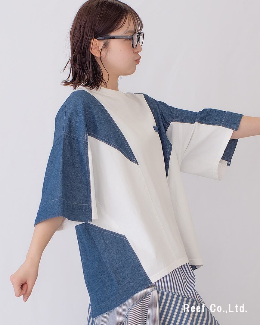 まるるです。 リビルドデニムカットソー】 TF-226984 Brand：ミリロピュール | Reef