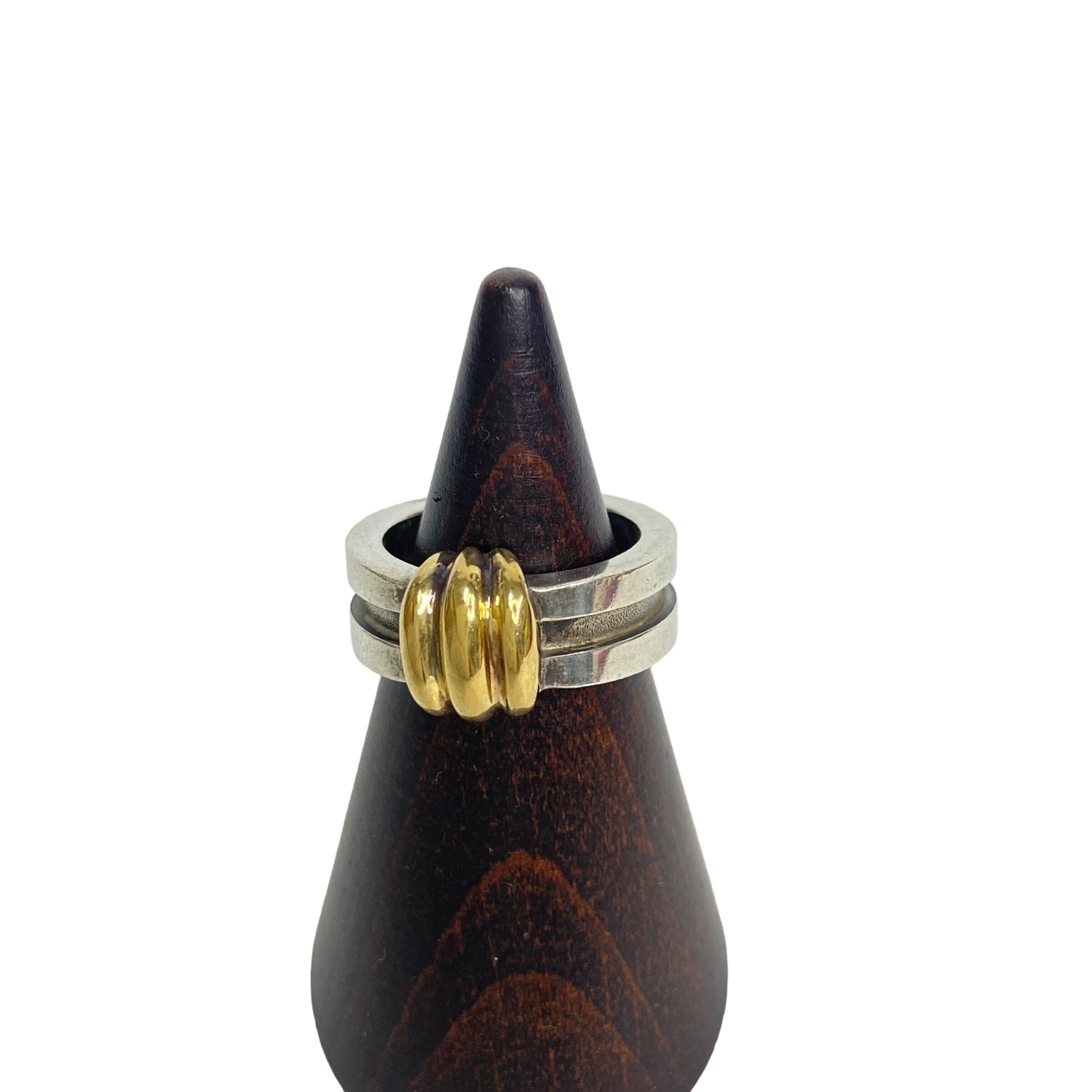 【k18】TIFFANNY &Co.ティファニーグルーブドウィズリング TIFFANY&Co.（ティファニー） グルーブドウィズ3ロウリング Sv925