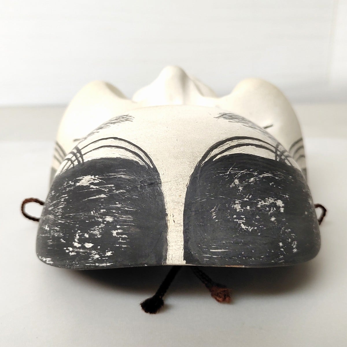 昭和レトロ おたふく おかめ お面 壁掛け飾り 置物 インテリア鉛？真鍮？銅製？ kusumen-35-1_1.jpg