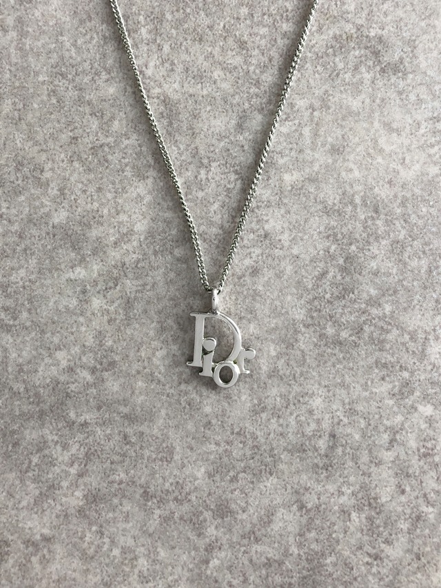 Christian Dior クリスチャン ディオール ネックレス シルバー DIORロゴ vintage ヴィンテージ オールド skg37x