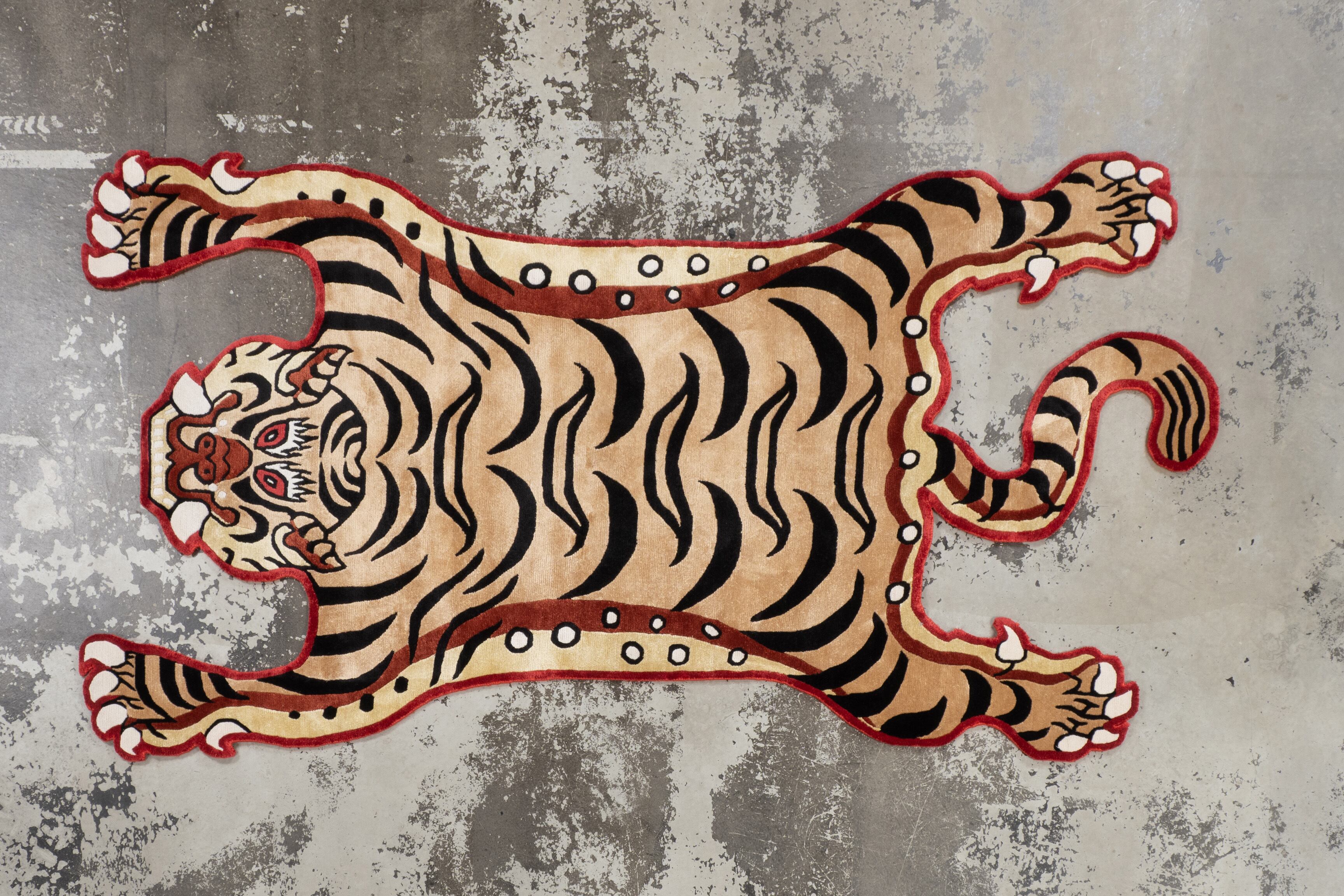 Tibetan Tiger Rug (Sサイズ シルク 063) チベタンタイガーラグ