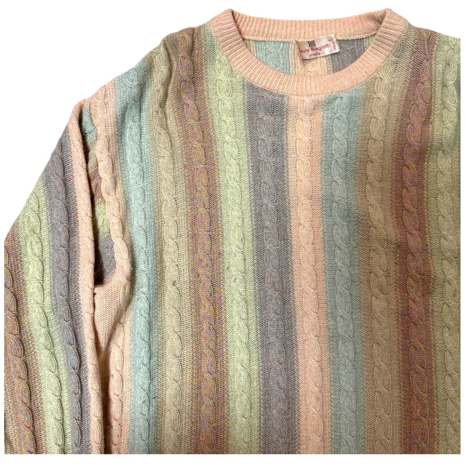 80s 90s John Ashford イタリア製 アクリルカーディガン L 90's South