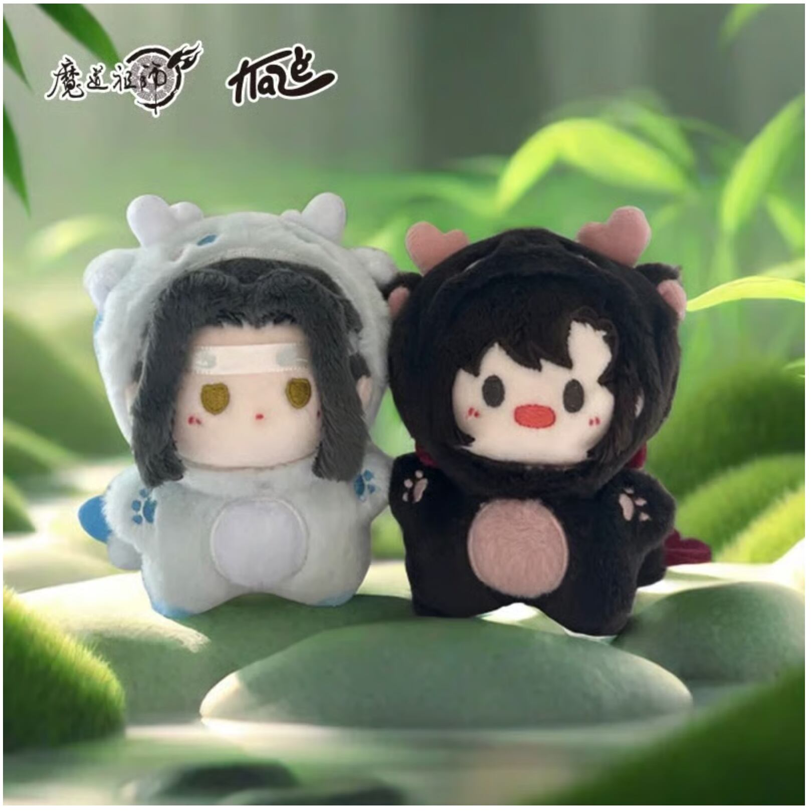 公式魔道祖師 KAZE 5cm ぬいぐるみ 海星体 魏無羨 藍忘機 セットの