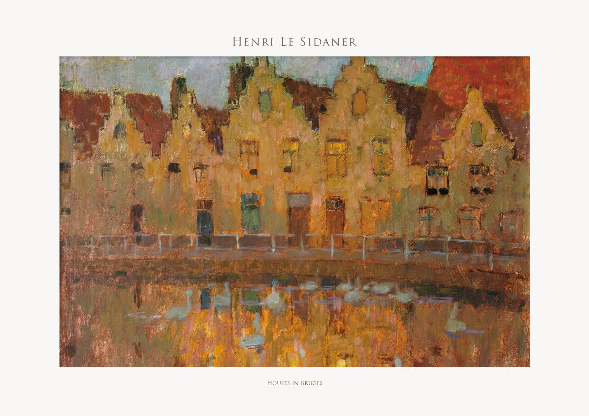 アンリ・ル・シダネル ブルージュの家 アートポスター 名画 絵画