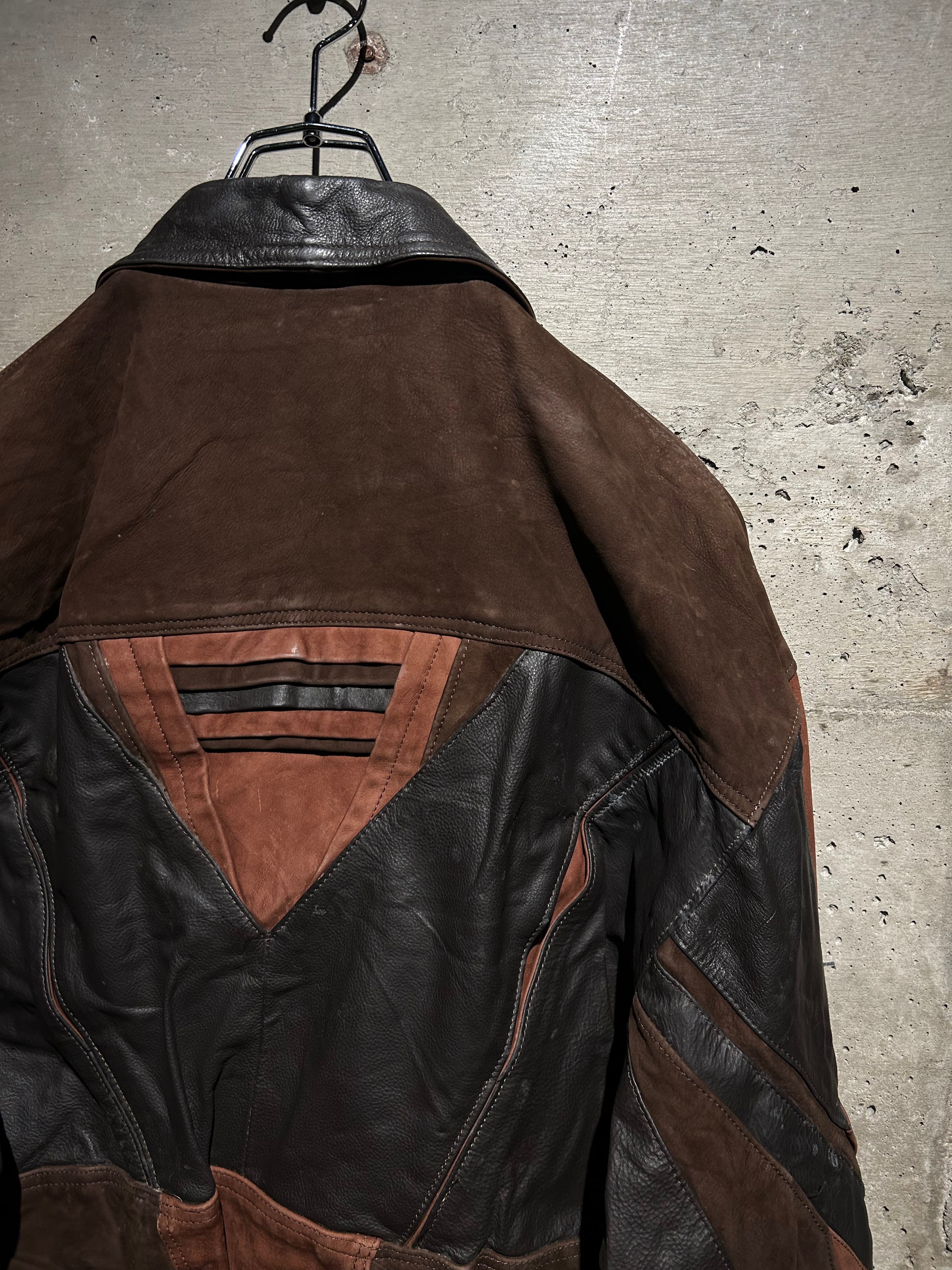 EURO古着80's90'sVintageオールレザージャケット切替フード付き EURO古着80's90'sVintageオールレザージャケット切替フード付き - メルカリ