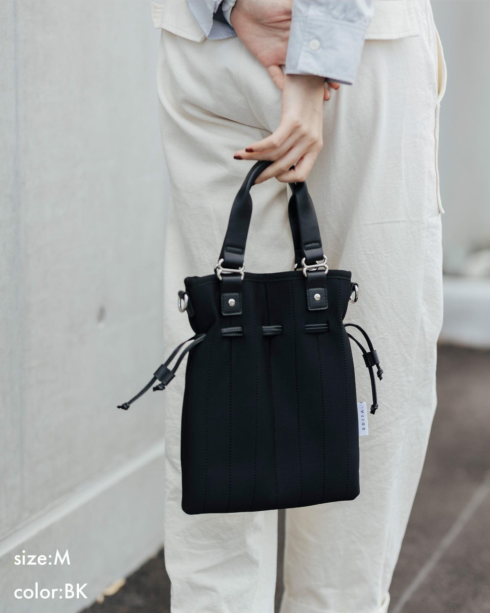 ネオプレン巾着ミニショルダートート [edt-075] | EDITA．