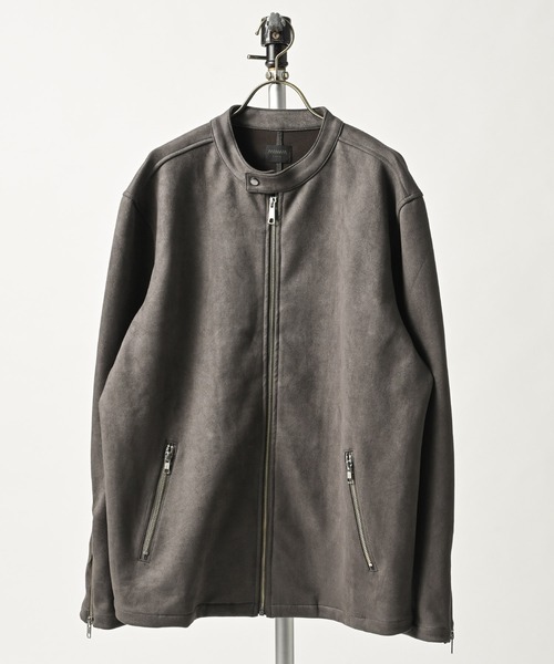 MMMM Suede Ponte Biker Jacket (CHA) 24011M26
