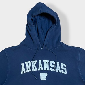 【STATE OF MINE】ARKANSAS アーカンソー州 アーチロゴ プリント パーカー スウェット フーディー hoodie L us古着