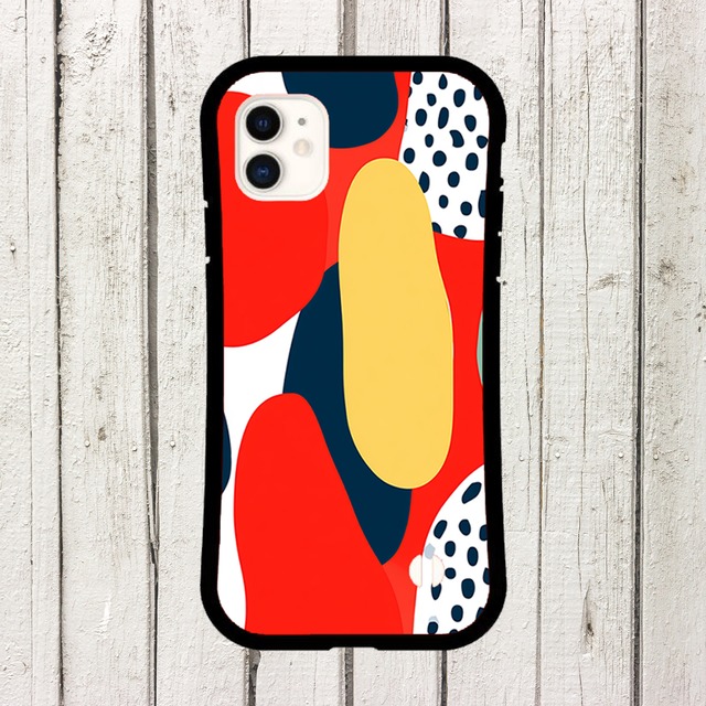 受注生産 iPhoneケース 原色カラーブロックのポップ抽象｜ポップアート PABS062A