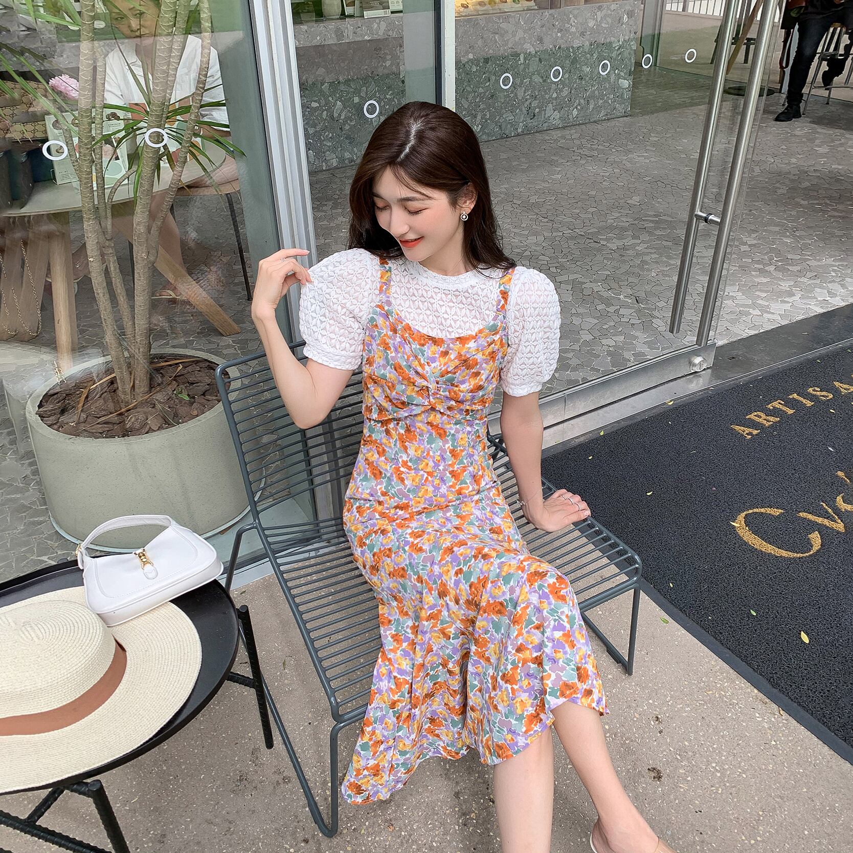 スリーブシャツ フローラルスカート 花柄 6Du_Shop_Women54795148021