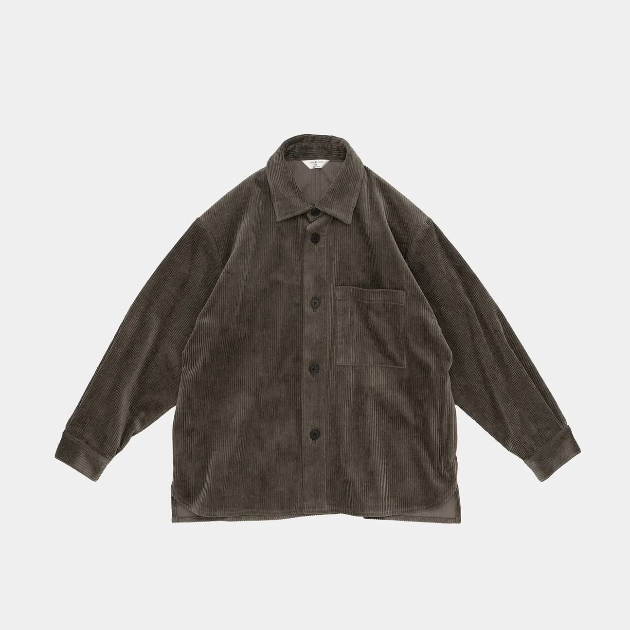 STILL BY HAND Garment-dye over shirt SH01253 (blue grey) スティル