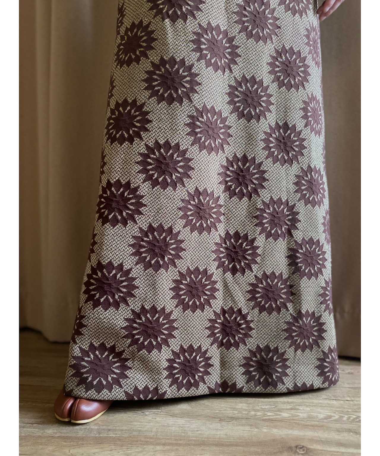 brown glitter color import maxi dress-3680-10