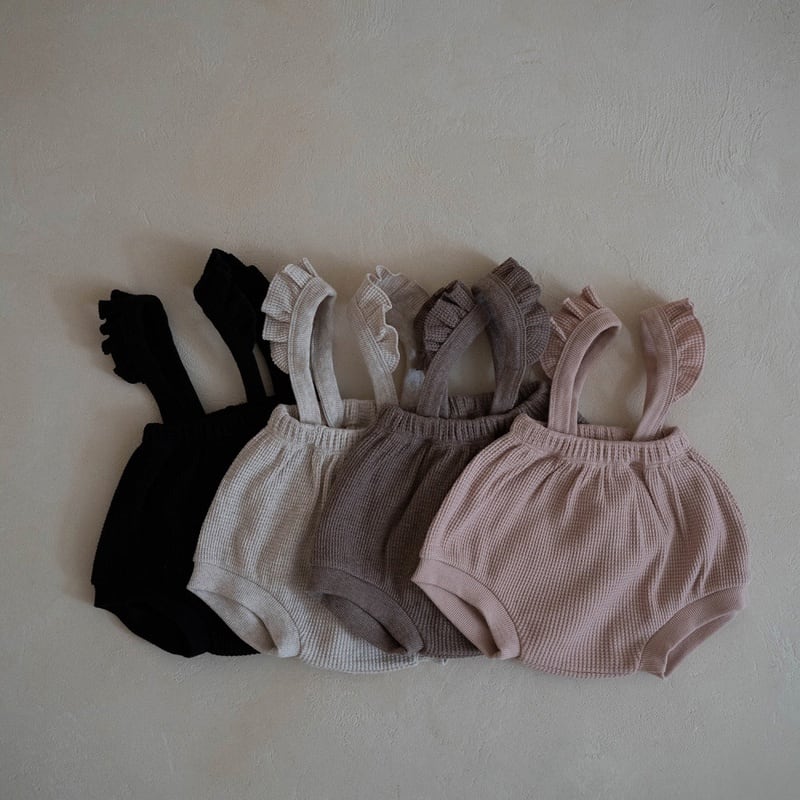 【BABY】2024夏新作 フレア無地サロペット