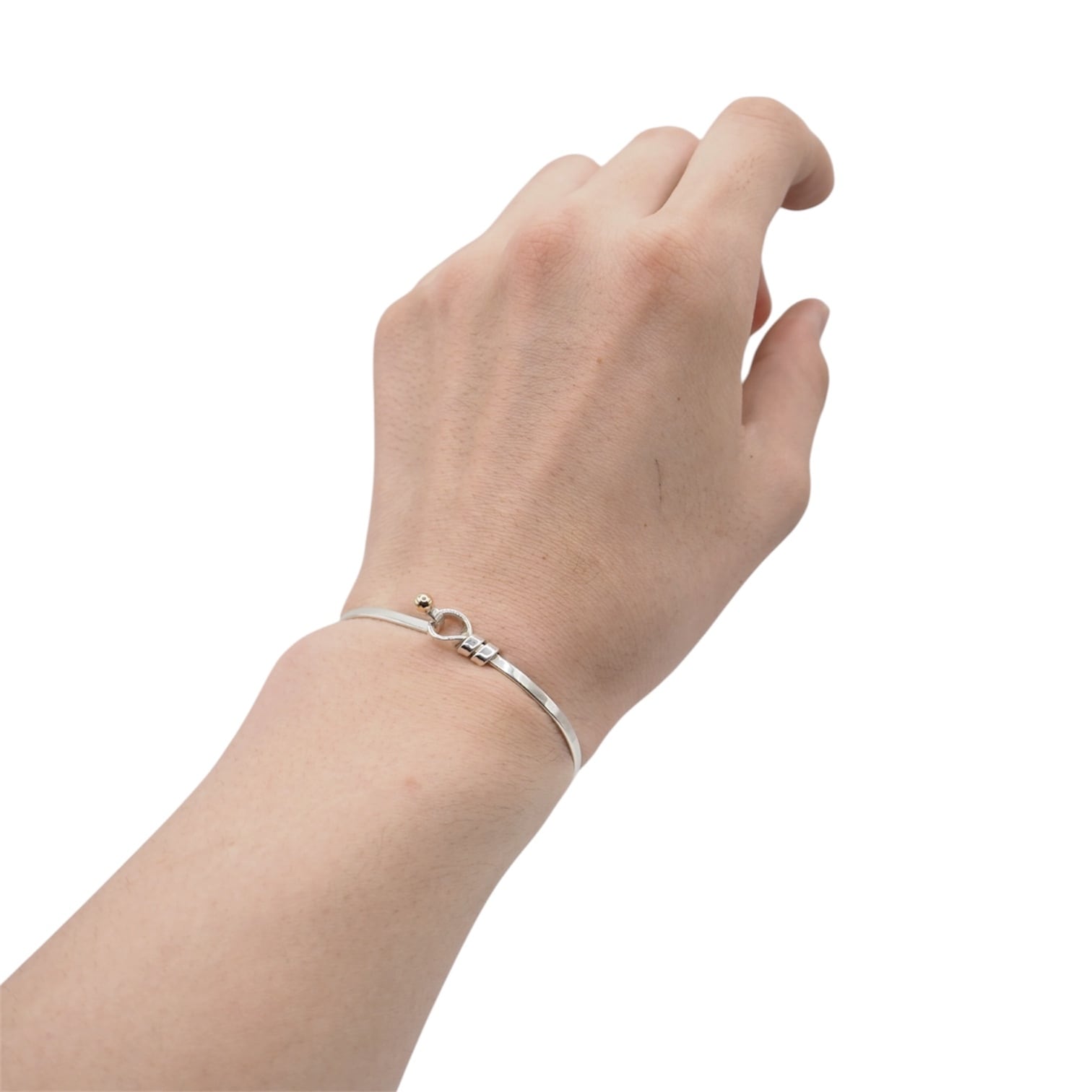 Tiffany&Co. フック&アイバングル シルバー925 K14 ティファニー