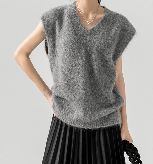 alpaca knit vest