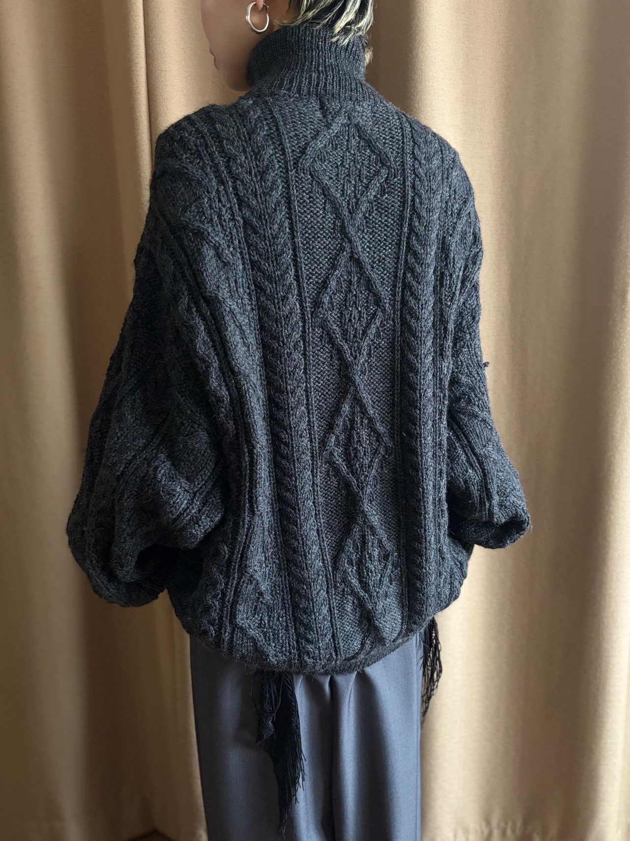 MADE IN IRELAND half zip wool knit-5103-12