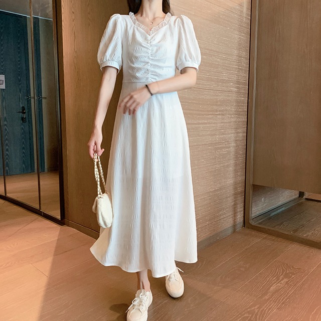 【MumuIns 】　超可愛いレースロングワンピース　 A0207