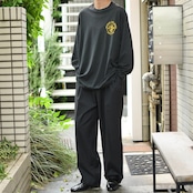 92's husky print long sleeve college tee