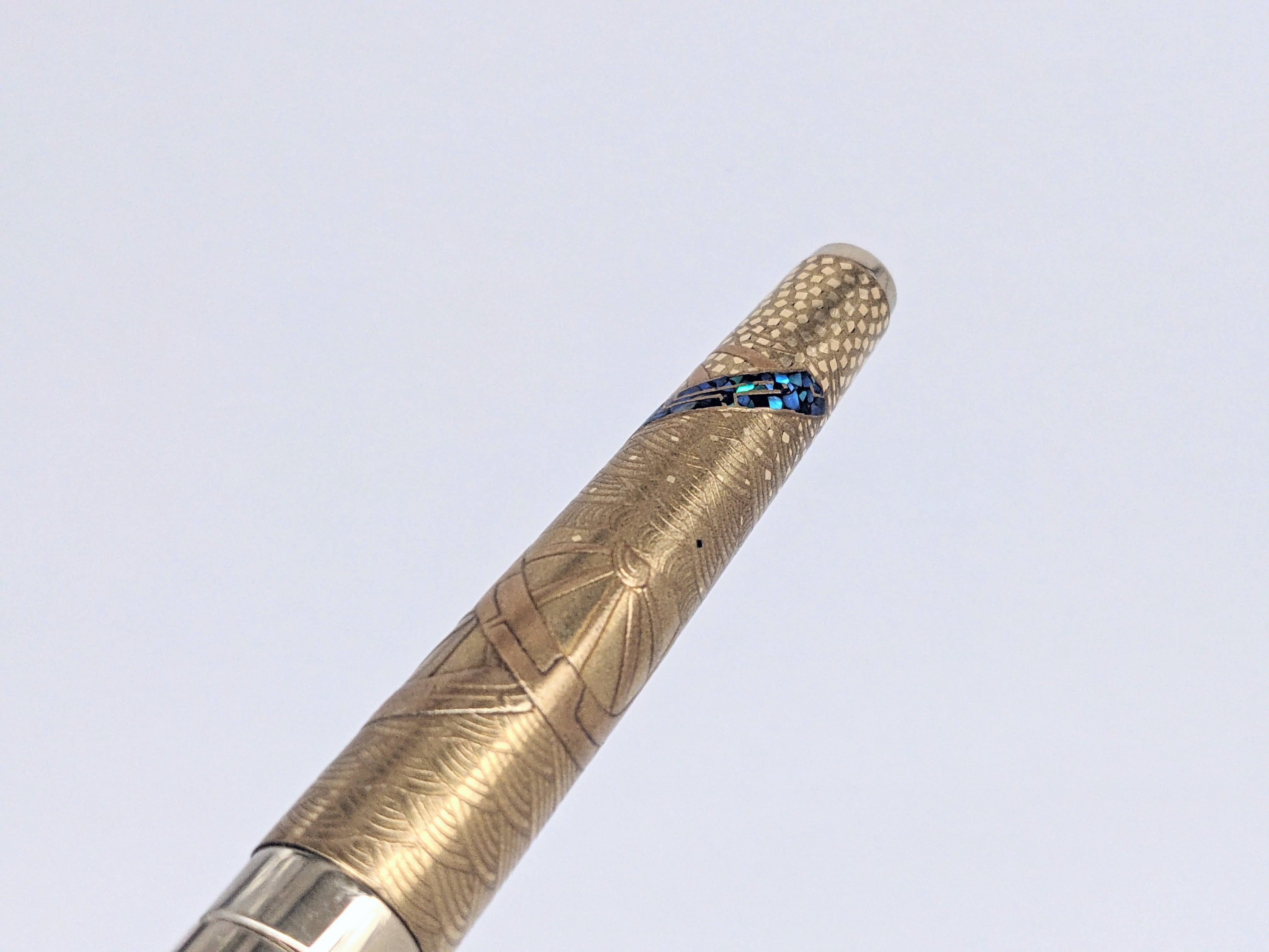 80s セーラー万年筆 木軸黒檀加賀高蒔絵 旧 SAILOR （中字） 18K 02393