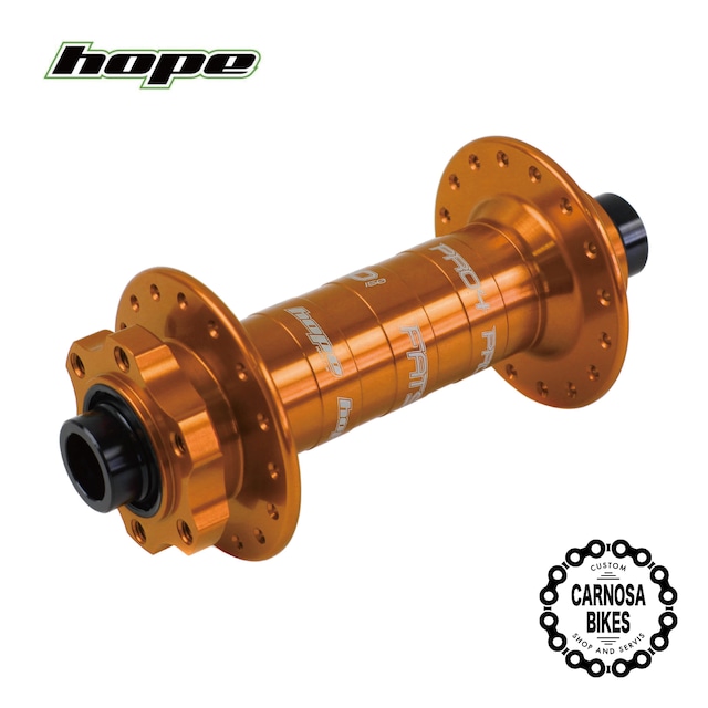 【HOPE】Pro 4 Fatsno Front Hub [プロフォー ファットスノー フロントハブ] Orange 15×150mm 32H