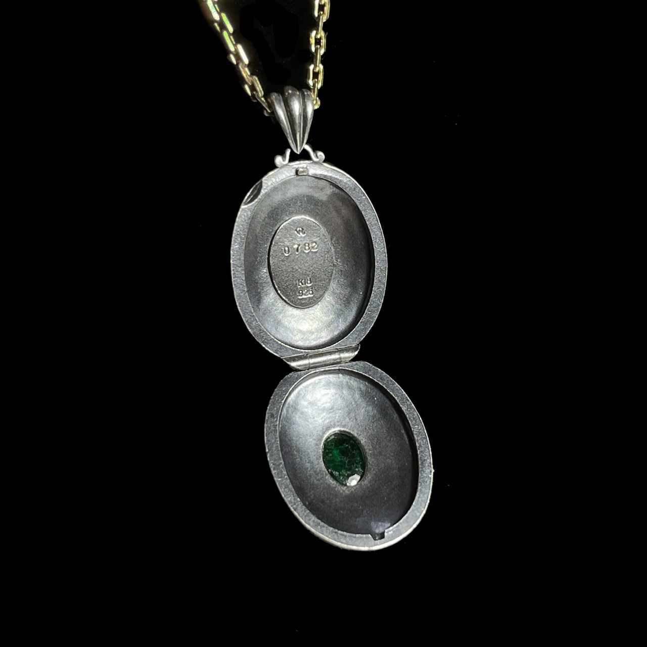 現品 Giselle|ジゼル ロケット ペンダント (K18 & SV925) エメラルド