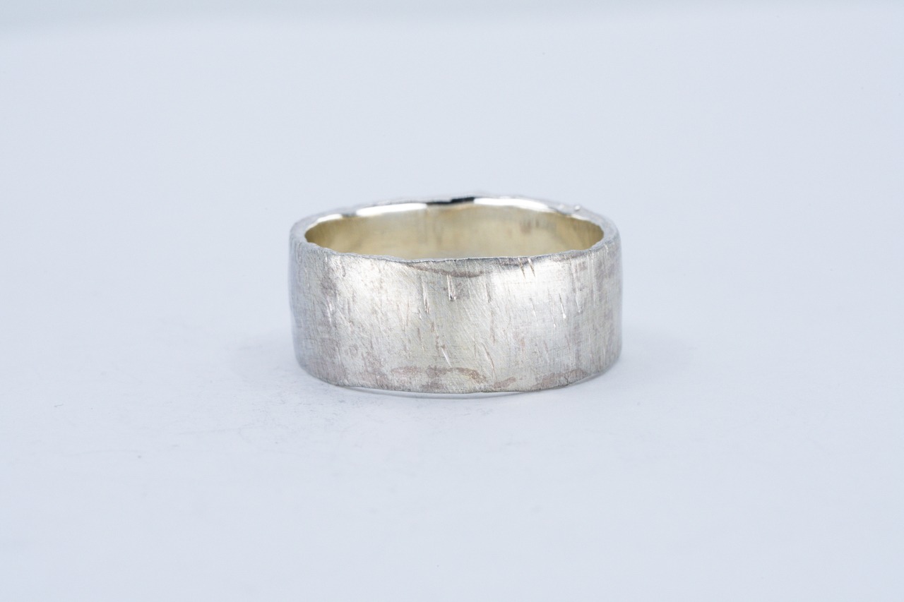 R-114 Bark Ring(M) ブラックラブラドライト