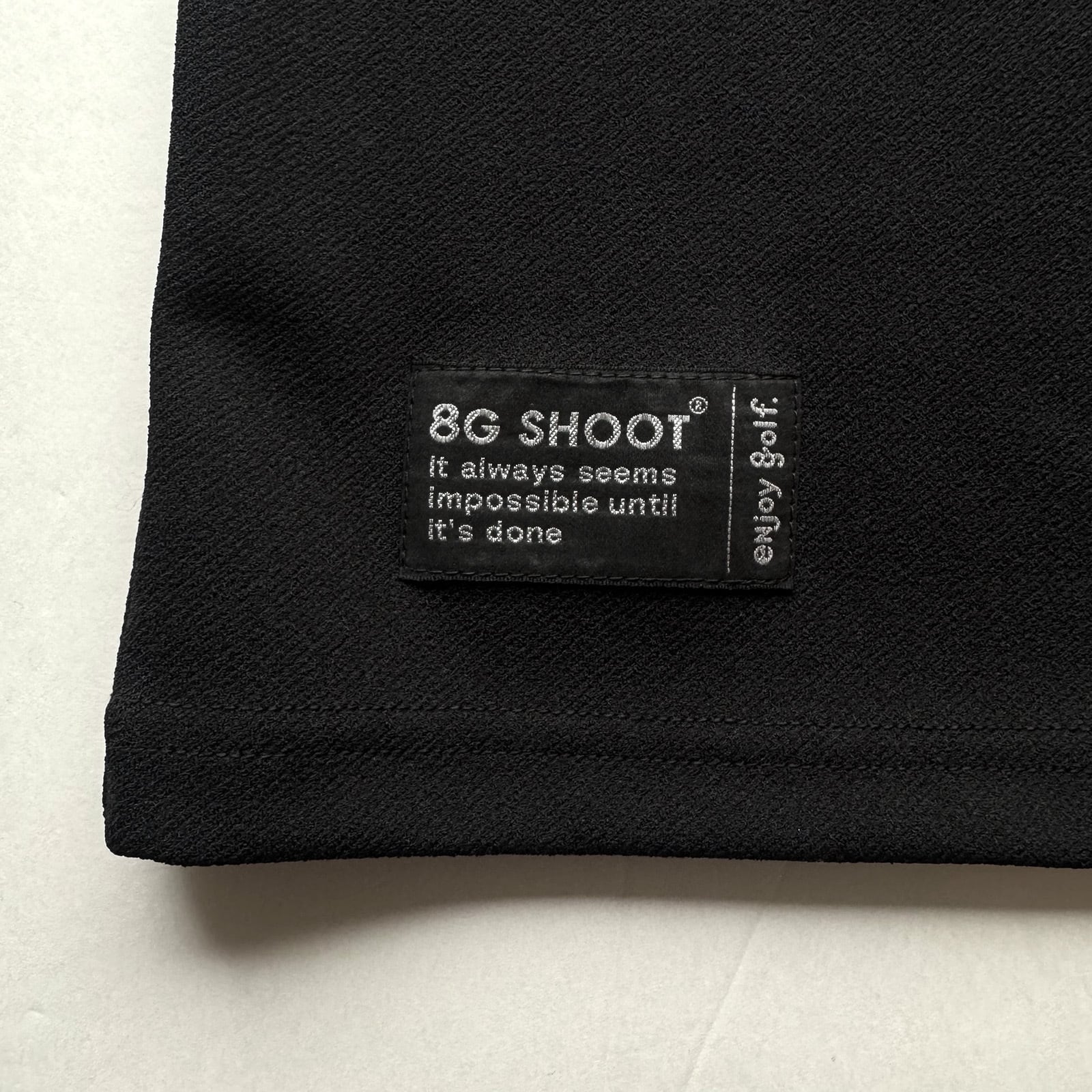 COLLEGE LOGO MOCK NECK FOOTBALL SHIRT -BLACK- | 8G SHOOT WEBSTORE