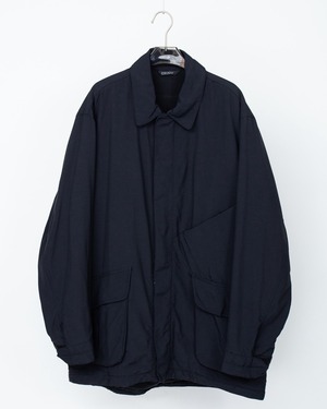 "DKNY" design pocket fly-front nylon twill zip jacket fleece liner