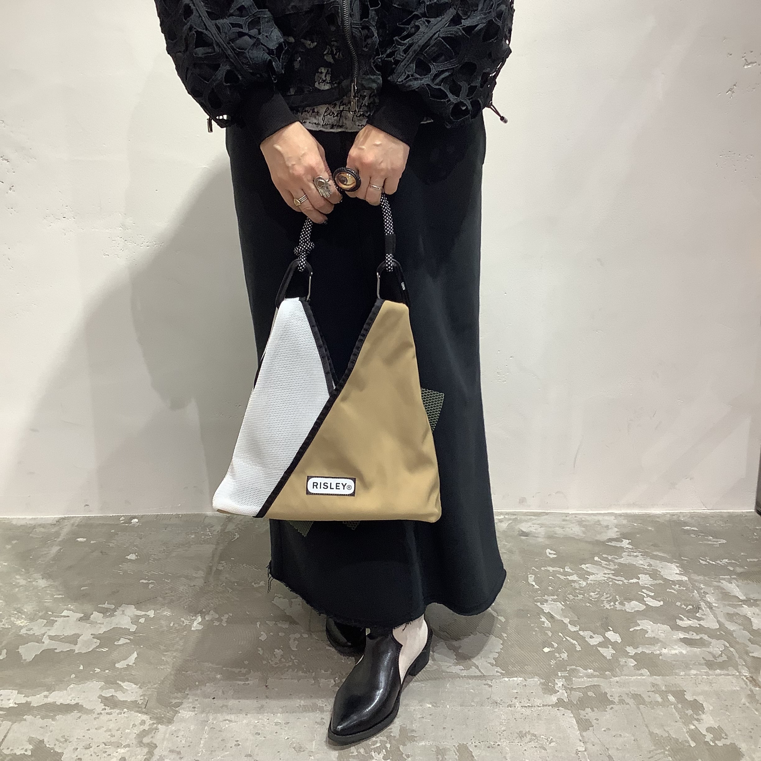 RISLEY×OUTDOOR(リズレイ×アウトドア)】トライアングルフリルメッシュ