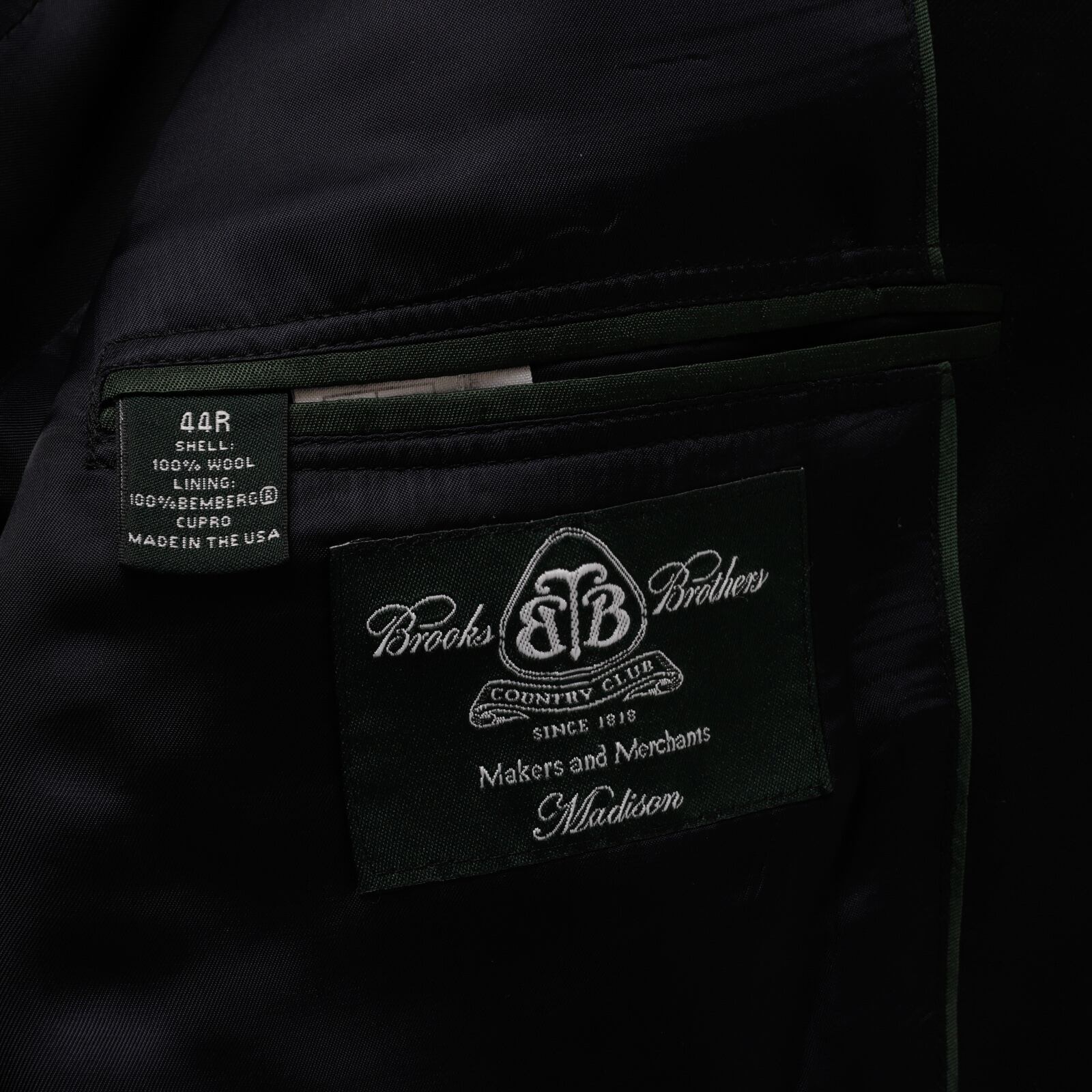 極美品】BROOKS BROTHERS SAXXON Navy blazer size44 Made in USA mint