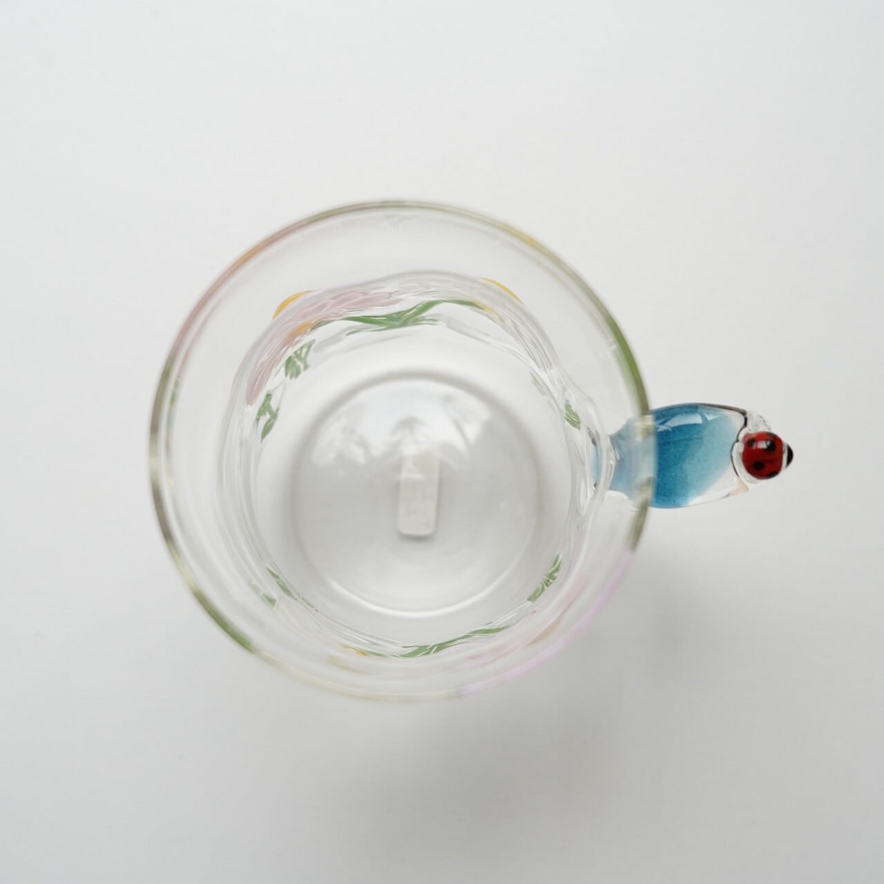 竹川久仁子】耐熱ガラス 花マグカップ ピンク T-2-L | ろにせら