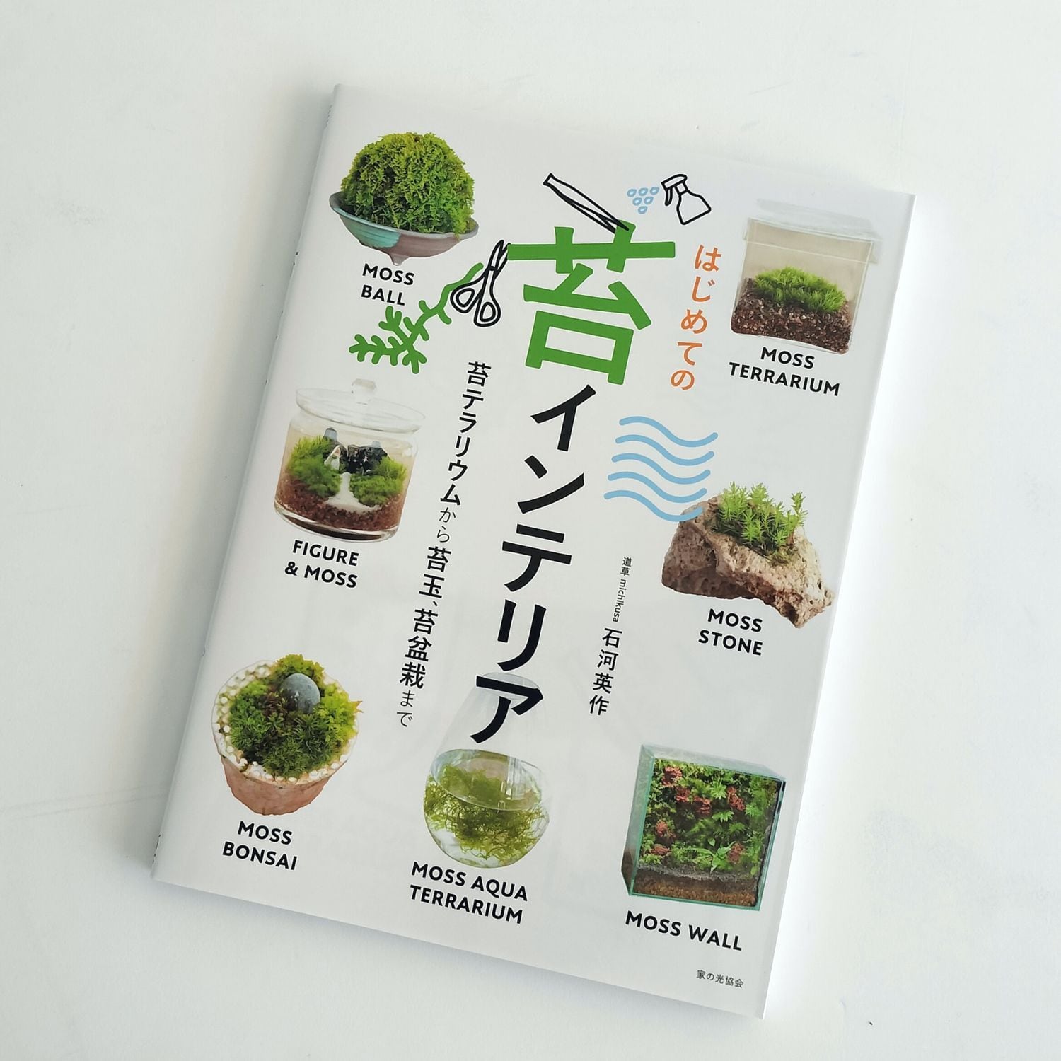 著書「はじめての苔インテリア」（苔玉・苔盆栽を作りたい人に）【最