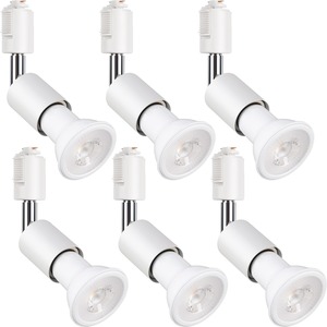 【新着特価】szbritelight スポットライト e26 ダクトレールライト 電球付き ダクトレール用照明器具 ライティングレール 照明 PAR20 レフ球型 ランプ付 LED電球＋器具セット (ホワイト 電球色 6個セット)