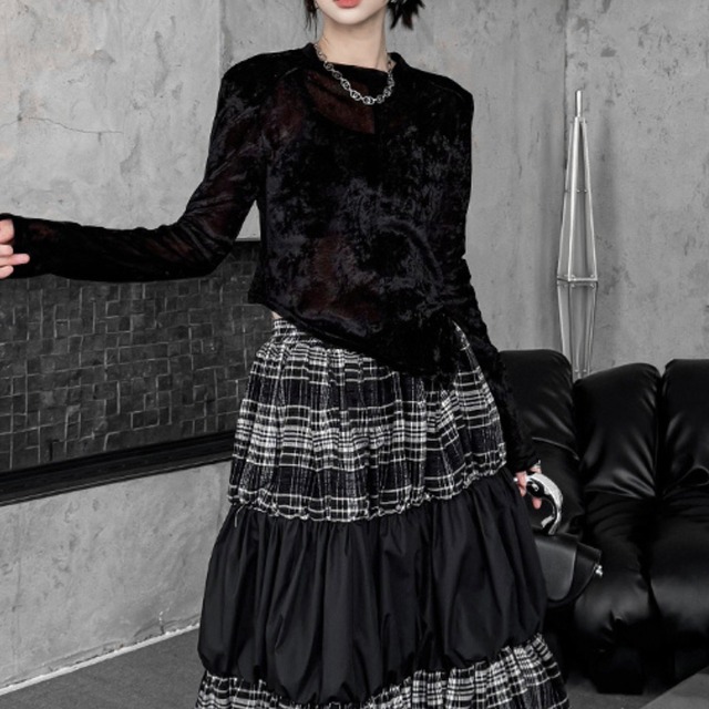 ショルダーデザインフィットTシャツ R30047