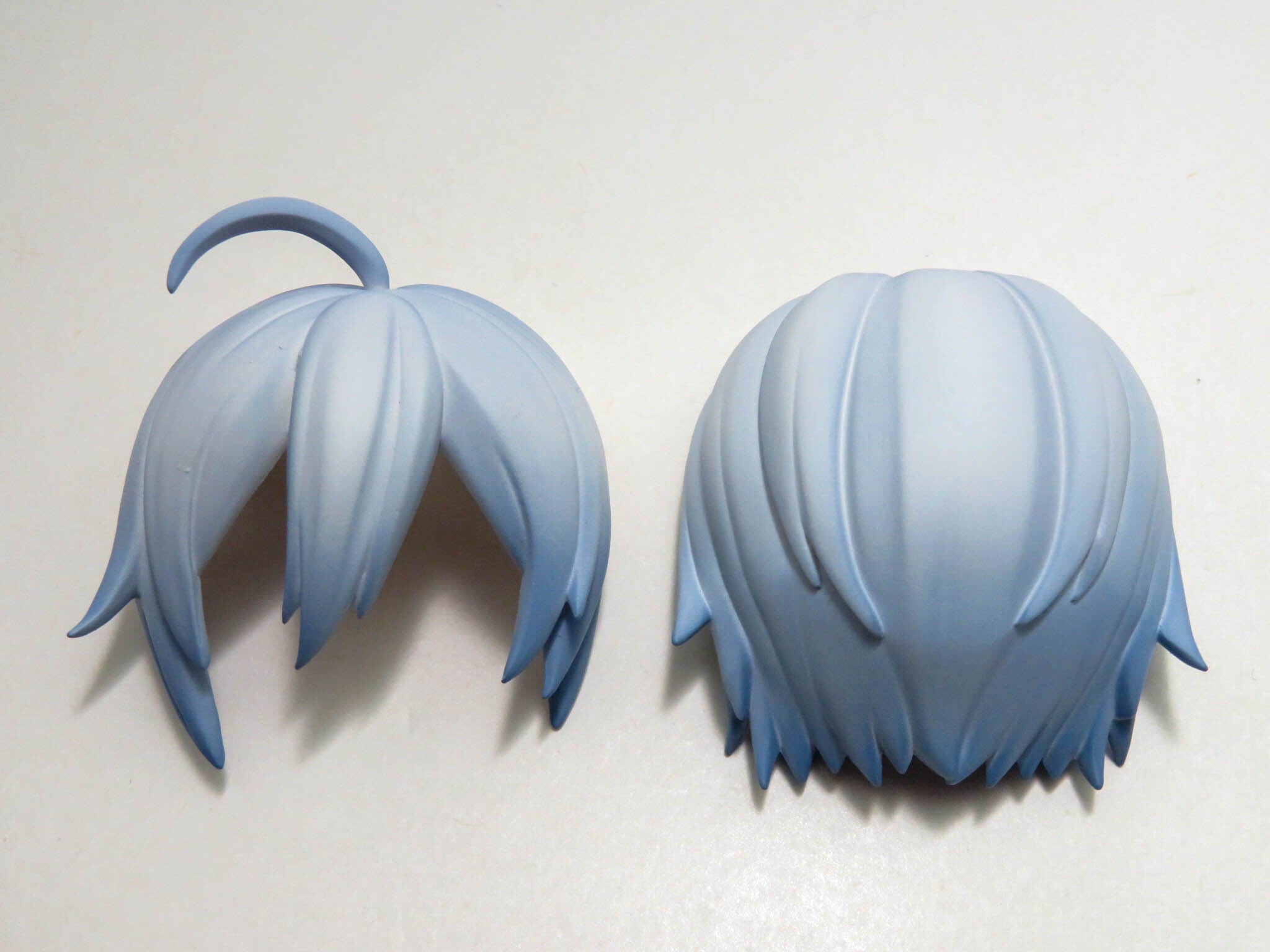 (A-ランク)【2095】 シルバー 髪パーツ ショート ねんどろいど