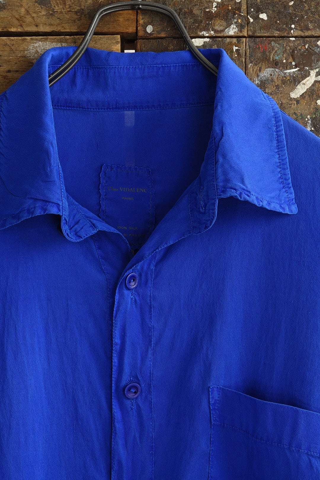 CHEZ VIDALENC - SILK SHIRT AXL / HYDRANGEA | Brownie