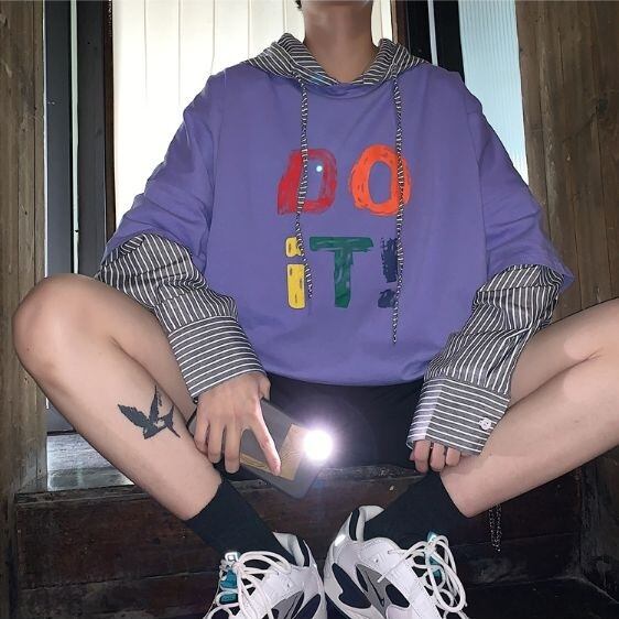 全3色 カットソー ビッグシルエット ロゴ カジュアル メンズ