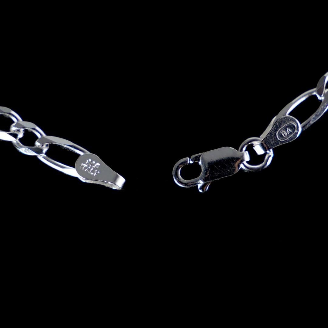 シルバー925 フィガロ ネックレス イタリアンチェーン 50cm N50C50 | fuufu