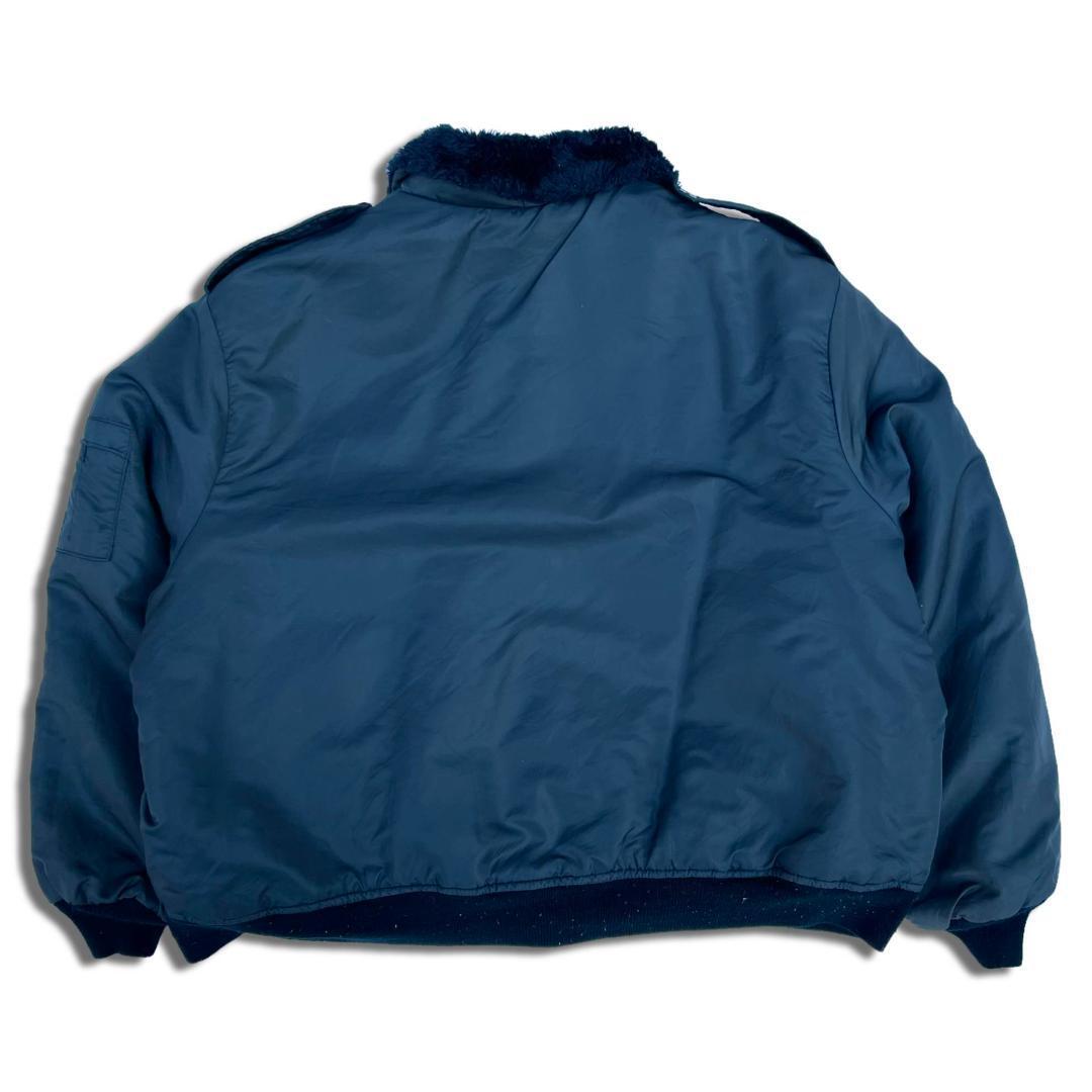 ビッグサイズ 90s USA製 ディッキーズ ドカジャン ネイビー 3XL Dickies 中綿 ナイロンブルゾン ストリート アメカジ ショート丈  ワーク系 MA-1 フライトジャケット オーバーサイズ