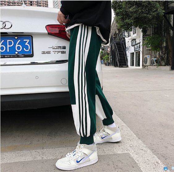 全3色 スウェット ジャージ 部屋着 ウエストゴム サイドライン